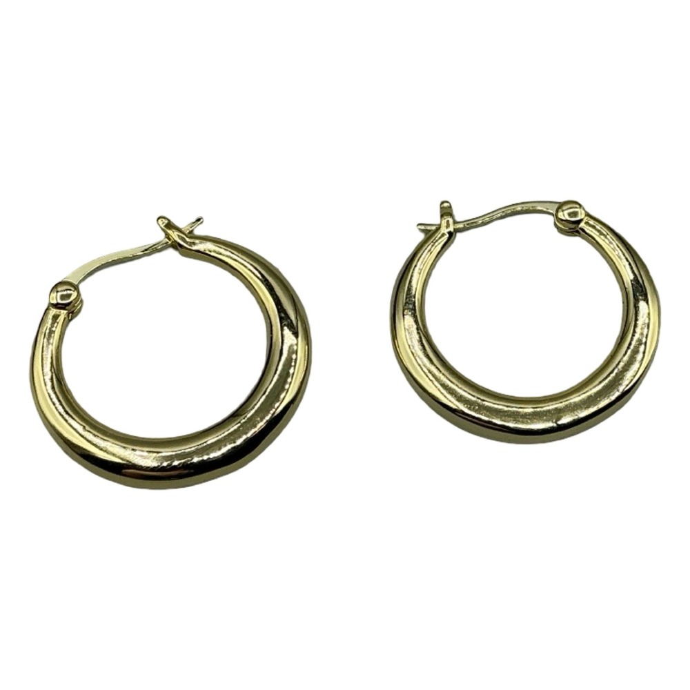 Rachel Glauber Gold Tone Hoop Earrings Small Polished Fashion Jewelry